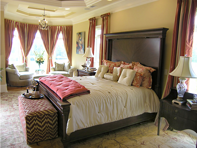 luxury bed room designer model home interior